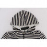Maglione in cotone con cappuccio a righe bianche blu - S