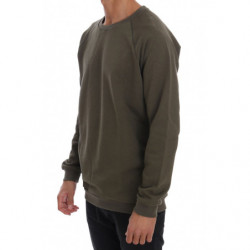 Maglione girocollo in cotone verde - XL