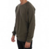 Maglione girocollo in cotone verde - XL
