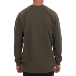 Maglione girocollo in cotone verde - XL