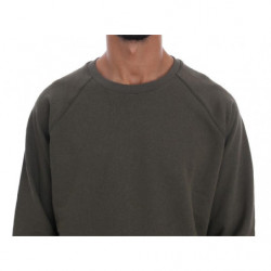 Maglione girocollo in cotone verde - XL