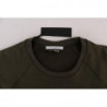 Maglione girocollo in cotone verde - XL