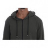Maglione verde in cotone con cerniera intera - L