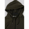 Maglione verde in cotone con cerniera intera - L