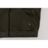 Maglione verde in cotone con cerniera intera - L