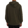 Maglione verde in cotone con cerniera intera - M