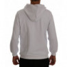 Maglione di cotone con cappuccio pullover bianco - L