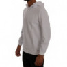 Maglione di cotone con cappuccio pullover bianco - XL