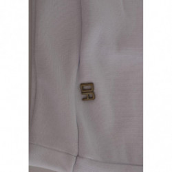 Maglione di cotone con cappuccio pullover bianco - XL