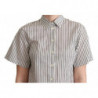 Camicia con colletto a righe bianche e nere - IT46-XL