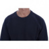 Maglione girocollo in cotone blu - M