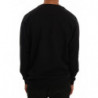 Maglione pullover in cotone girocollo nero - L