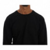 Maglione pullover in cotone girocollo nero - L