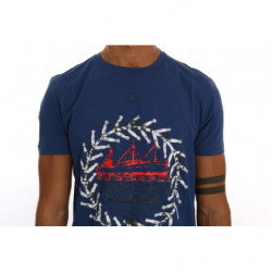 T-shirt Maison in cotone blu - S