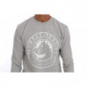 Maglione pullover girocollo in cotone grigio - S