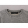 Maglione pullover girocollo in cotone grigio - S