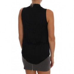 Top blusa in viscosa nera senza maniche - IT42-M