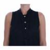 Top blusa in viscosa nera senza maniche - IT42-M
