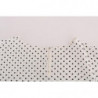 Top T-shirt in seta bianca a pois - IT40-S