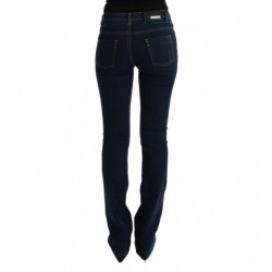 Jeans svasati bootcut in cotone blu - W25