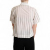 Top con colletto a righe bianche e nere - IT44-L