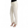 Pantaloni casual vestibilità regolare in cotone bianco - IT44-L
