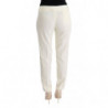 Pantaloni casual vestibilità regolare in cotone bianco - IT44-L