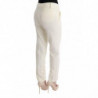 Pantaloni casual vestibilità regolare in cotone bianco - IT44-L
