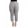 Pantaloni casual corti in seta grigia - IT40-S