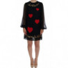 Abito a trapezio nero con paillettes San Valentino - IT38-XS