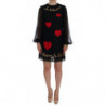 Abito a trapezio nero con paillettes San Valentino - IT38-XS