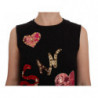Abito a trapezio in cristalli San Valentino nero - IT36 - XS