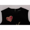 Abito a trapezio in cristalli San Valentino nero - IT36 - XS
