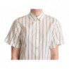 Top con colletto a righe bianche e nere - IT40-S