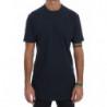 T-shirt girocollo in cotone blu - S