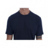 T-shirt girocollo in cotone blu - S