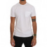 T-shirt girocollo in cotone bianco - XXL