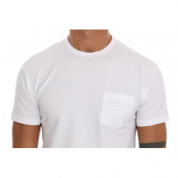 T-shirt girocollo in cotone bianco - XXL
