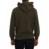Maglione di cotone con cappuccio pullover verde - L
