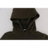 Maglione di cotone con cappuccio pullover verde - L