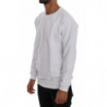 Maglione girocollo in cotone bianco - XL