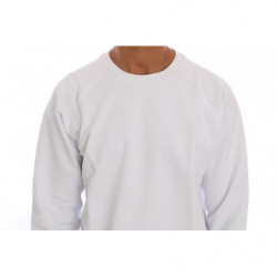 Maglione girocollo in cotone bianco - XL