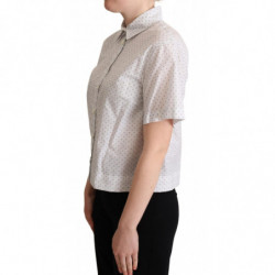 Camicia camicetta con colletto a pois bianco nero - IT40-S