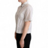 Camicia camicetta con colletto a pois bianco nero - IT40-S