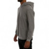 Maglione di cotone con cappuccio pullover grigio - L