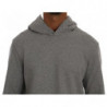 Maglione di cotone con cappuccio pullover grigio - L