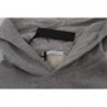 Maglione di cotone con cappuccio pullover grigio - L