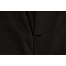 Top in pizzo floreale in rete di seta nera - IT42-M