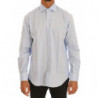 Camicia elegante slim fit in cotone azzurro - 39