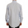 Camicia elegante slim fit in cotone azzurro - 39